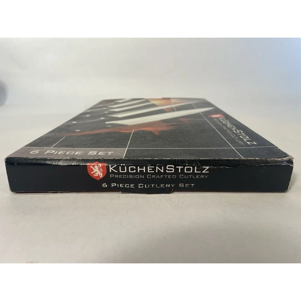 NIB Kuchenstolz 6 Piece Chef's Knife Set W/ Sharpener Made In Germany